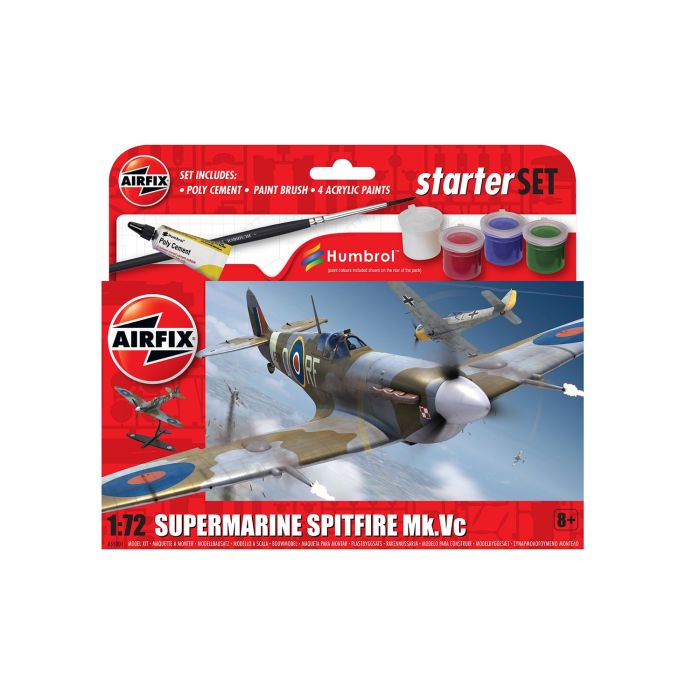 Airfix A55001 Supermarine Spitfire Mk.Vc Starter Plastic Kit (1:72 Scale)