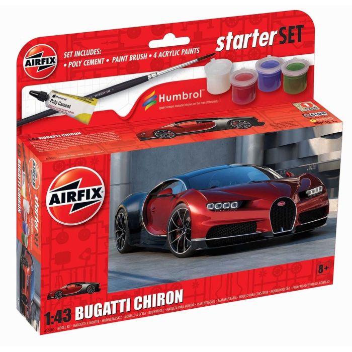Airfix A55005 Bugatti Chiron Starter Plastic Kit (1:72 Scale)