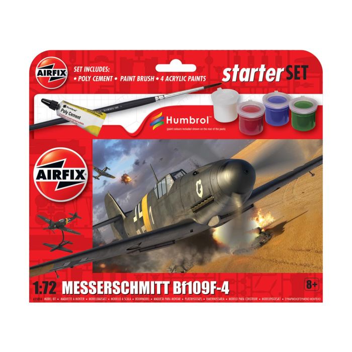Airfix A55014 Messerschmitt Bf109F-4 Starter Plastic Kit (1:72 Scale)