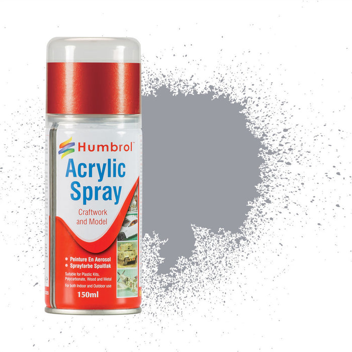 Humbrol Acrylic Spray AD6064 Grey Nr 64 (Matt) - 150ml   ** Personal Callers Only - Not Available on Mail Order**