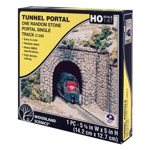 Woodland Scenics C1255 Random Stone Single Tunnel Portal, HO Scale, 1:87