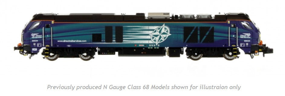 Dapol 2D-022-012 Class 68 Fearless 68016 DRS Compass - Locomotive - N gauge