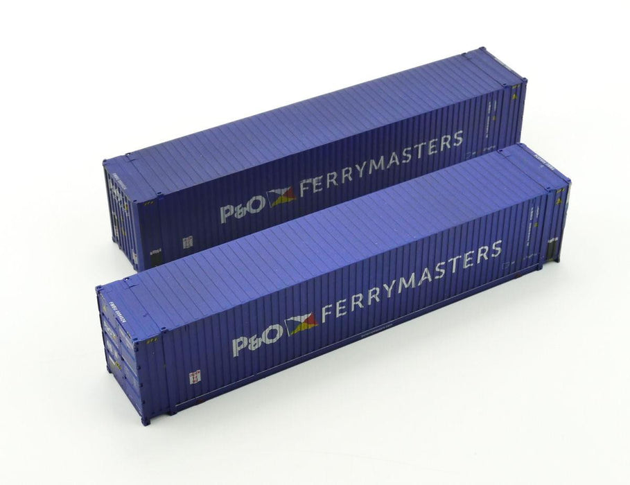 Dapol 4F-028-016 P & O Ferry 45ft High Cube Containers, 008462-4 & 008032-4 - Weathered,  2 Pack - OO Gauge