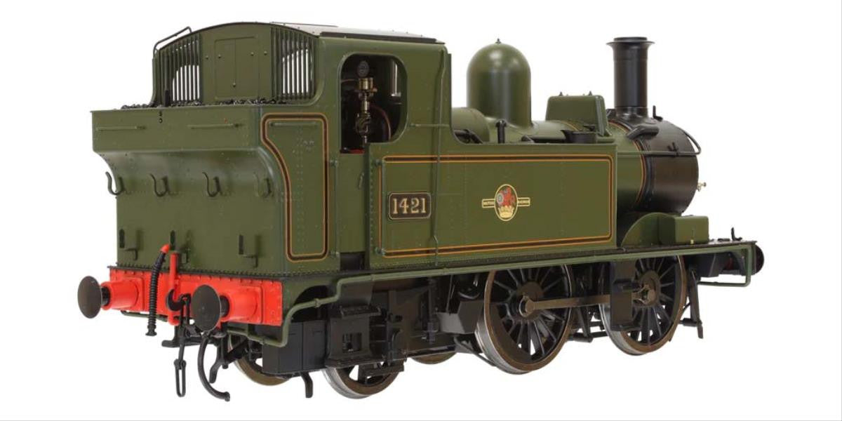 Dapol 7S-006-027 BR 14XX Class BR Lined Green Late Crest 1421 - O Gauge