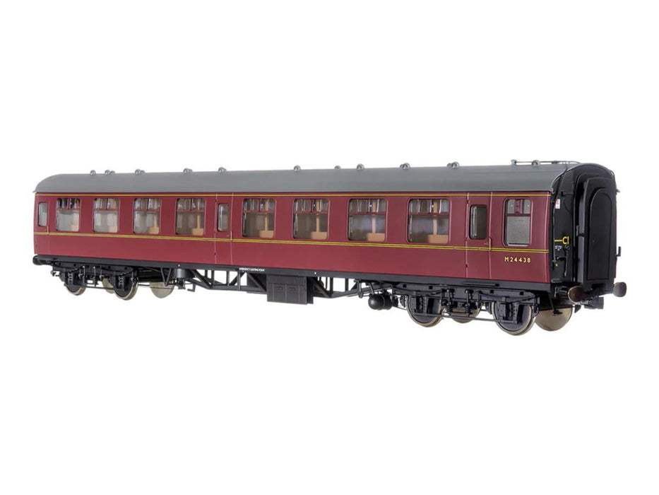 Lionheart Trains / Dapol 7P-001-708 BR Mk1 Maroon SK M24438 with Window Beading-  O Gauge (1:43 Scale)