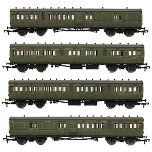 EFE Rail E86012 LSWR Cross Country 4 Coach Pack SR Maunsell Green - OO Gauge