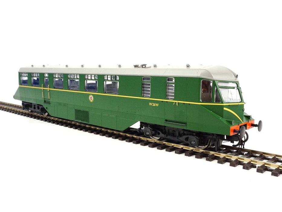 Heljan 19409 BR Green AEC Railcar W26W (Grey Roof), OO Gauge