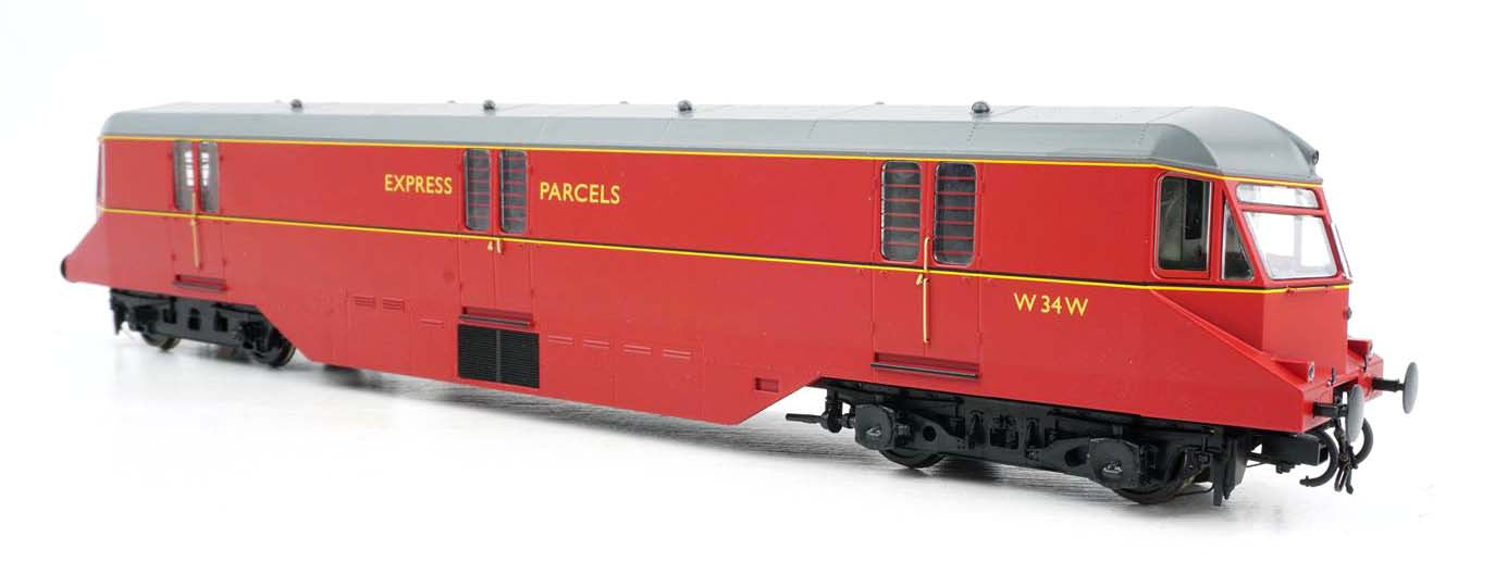 Heljan 19431 BR Crimson Express Parcels Railcar W34W, OO Gauge