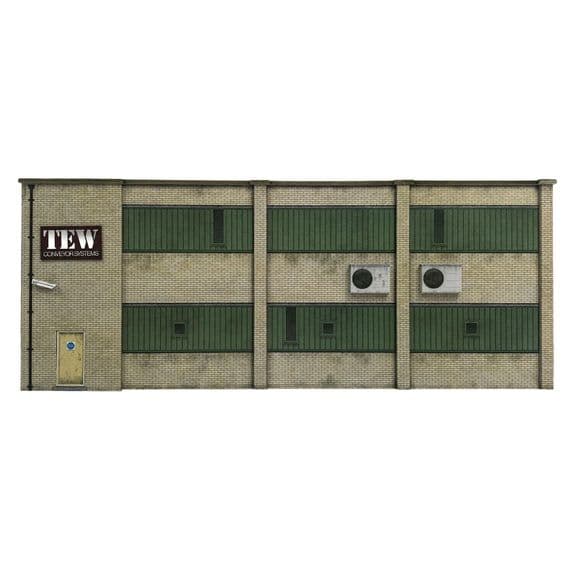 Scale Model Scenery KX018 Low Relief Modern Industrial Unit, Laser Cut Kit- OO/HO Scale