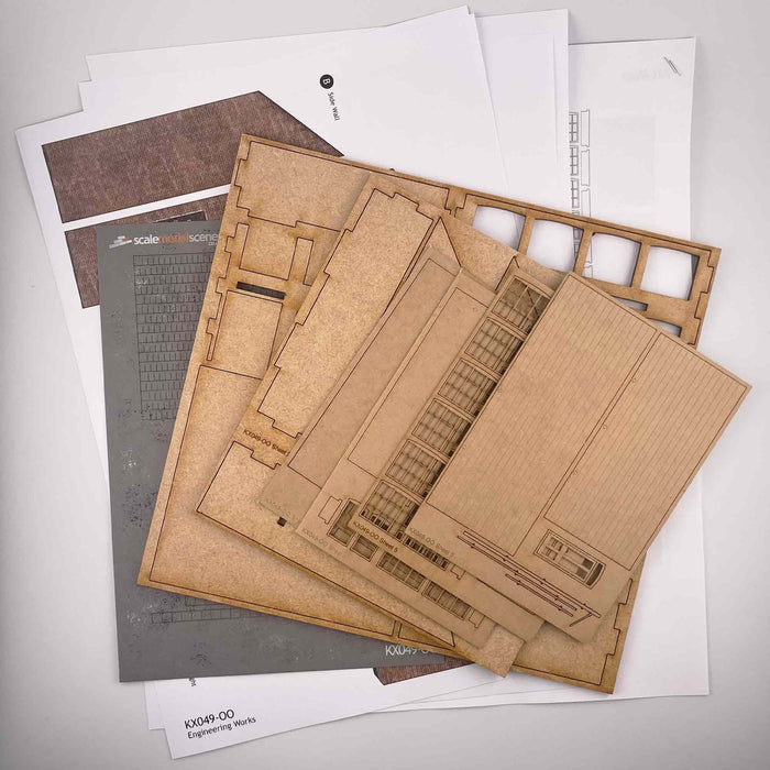 Scale Model Scenery KX049 G.T.C Engineering Works, Laser Cut Kit- OO/HO Scale