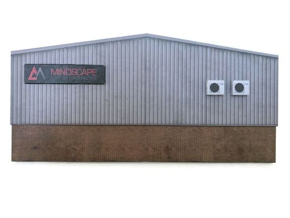 Scale Model Scenery KX061 Ultra-Low Relief Industrial Unit, Laser Cut Kit- OO/HO Scale