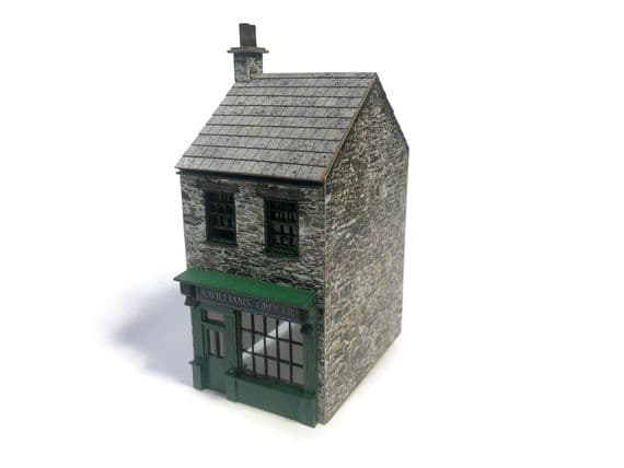Scale Model Scenery KX066 Period Terraced Shop, Laser Cut Kit- OO/HO Scale