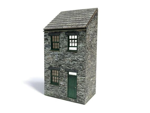 Scale Model Scenery KX070 Low-Relief Terraced House/Cottage Laser Cut Kit- OO/HO Scale
