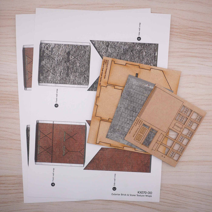 Scale Model Scenery KX070 Low-Relief Terraced House/Cottage Laser Cut Kit- OO/HO Scale