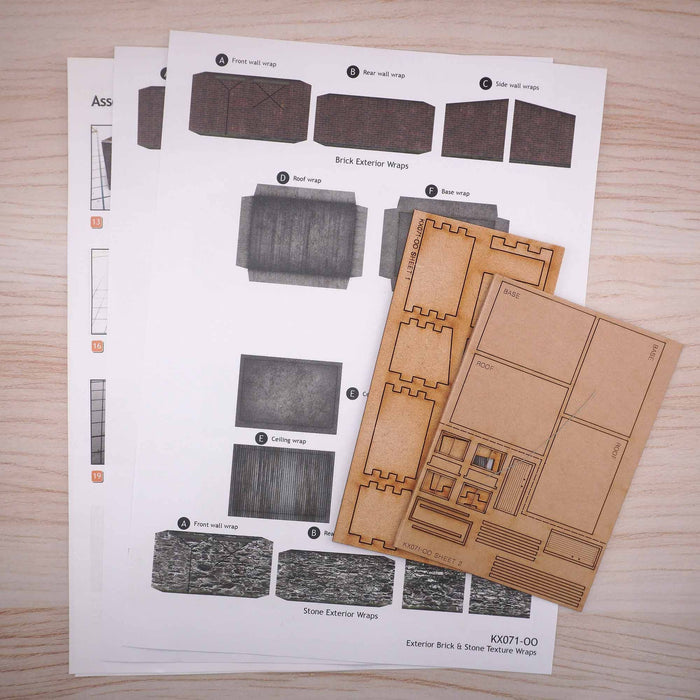 Scale Model Scenery KX071 Lineside Huts/Shed, Laser Cut Kit- OO/HO Scale