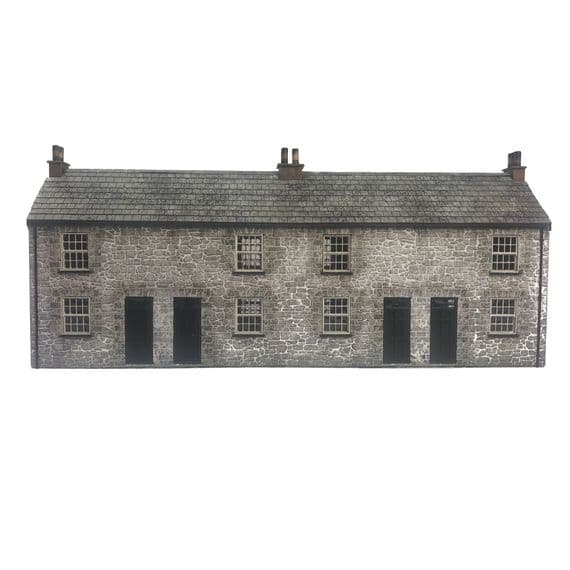 Scale Model Scenery KX080 Terraced Cottages Laser Cut Kit- OO/HO Scale