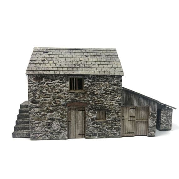 Scale Model Scenery KX084 Polsue Barn Laser Cut Kit- OO/HO Scale