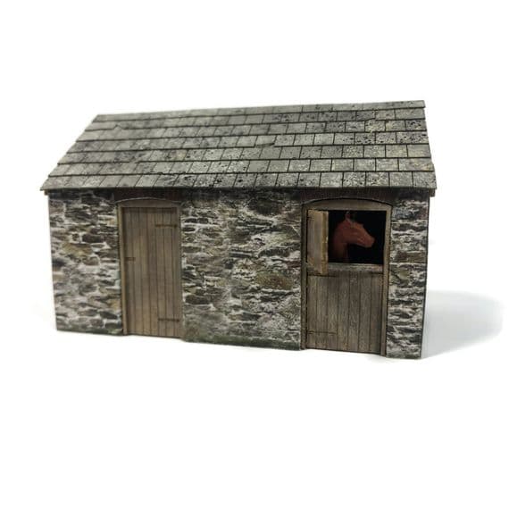 Scale Model Scenery KX085 Polsue Stables Shop Laser Cut Kit- OO/HO Scale