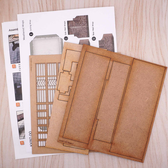 Scale Model Scenery KX097 1930's Art Deco Bus Shelter, Laser Cut Kit- OO/HO Scale