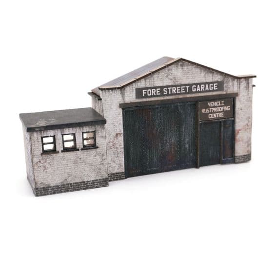 Scale Model Scenery LX110 Low-Relief Backstreet Garage, Laser Cut Kit- OO/HO Scale