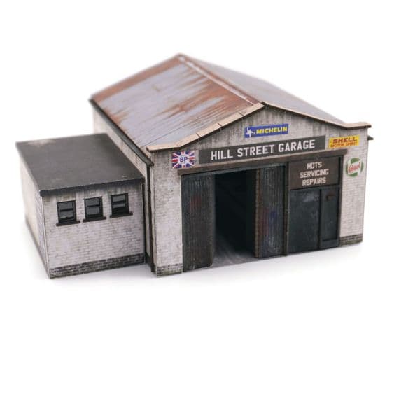 Scale Model Scenery KX112 Backstreet Garage, Laser Cut Kit- OO/HO Scale