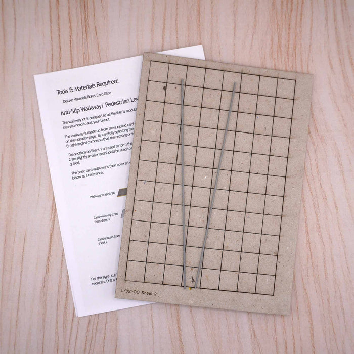 Scale Model Scenery LX051 Foot Crossing/Anti-Slip Walkway, Laser Cut Kit- OO/HO Scale