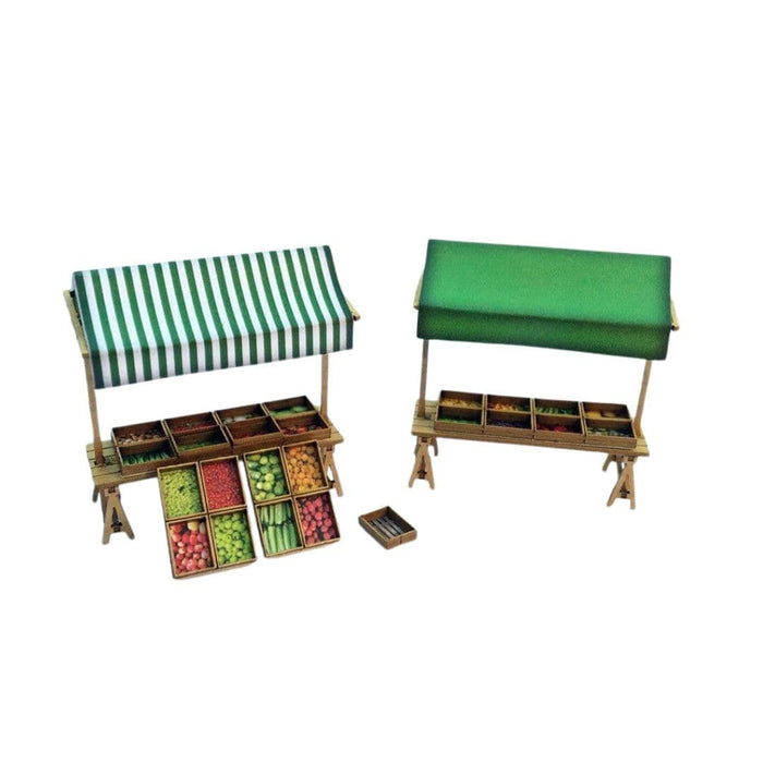 Scale Model Scenery LX067 Market Stalls, Laser Cut Kit- OO/HO Scale