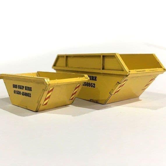 Scale Model Scenery LX110 Rubbish Skips, Laser Cut Kit- OO/HO Scale