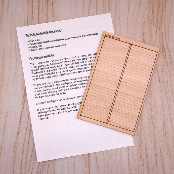 Scale Model Scenery LX185 New sleeper Barrow Crossing, Laser Cut Kit- OO/HO Scale