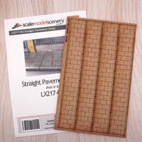 Scale Model Scenery LX217 6FT Slabbed Pavement Strips, Laser Cut Kit- OO/HO Scale