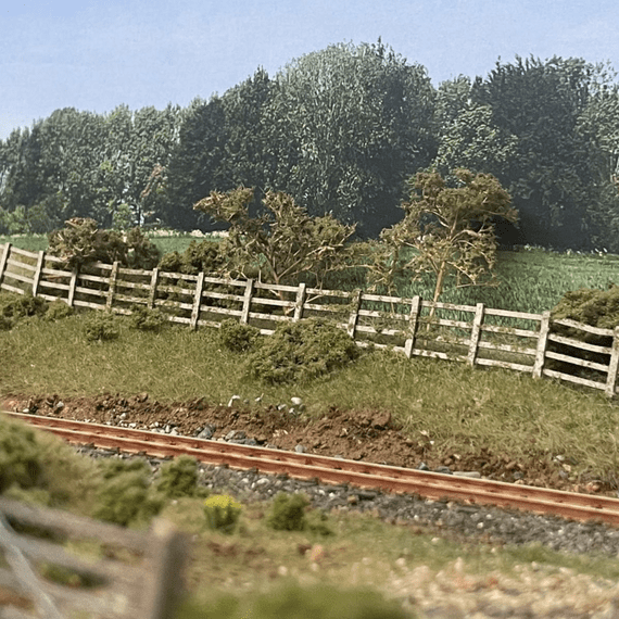 Scale Model Scenery LX236 4FT Post & Rail Fencing Laser Cut Kit- OO/HO Scale