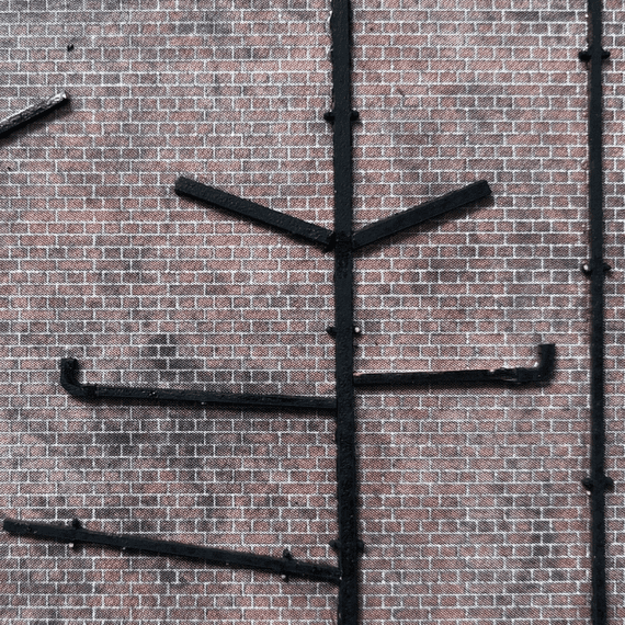 Scale Model Scenery LX554 Downpipes & Soil Stacks, Laser Cut Kit- OO/HO Scale