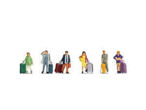 Noch 36223 Passengers(6) With Modern Luggage Figure Set - N Gauge