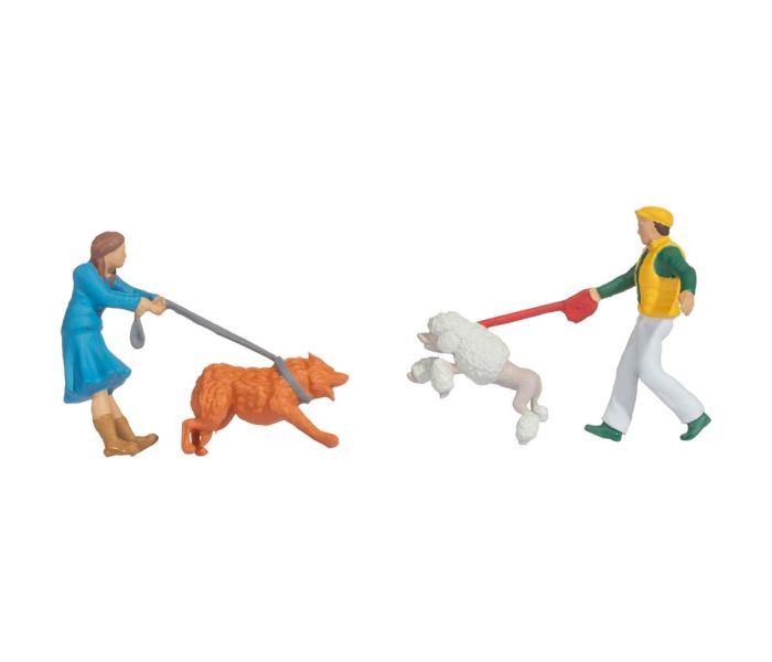 Noch 16602 Dog Encounter Funny Scenes Figures Set - OO / HO Scale