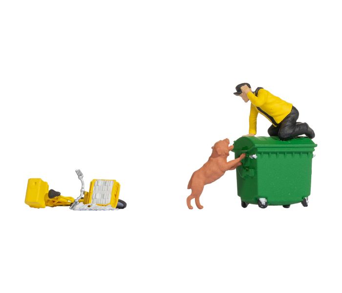 Noch 16602 Beware of The Dog Funny Scenes Figures Set - OO / HO Scale