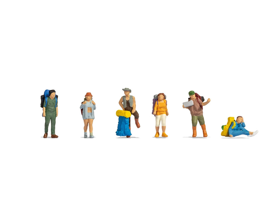 Noch 15247 Backpackers & Hitchhikers Figure Set (6), HO/OO Scale