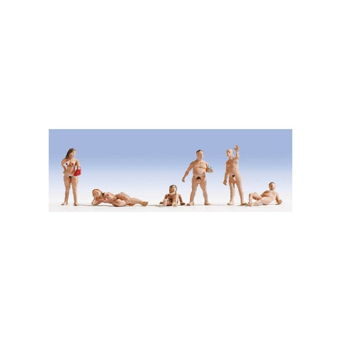 Noch 36843 Nudists Figure Set (6), N Scale