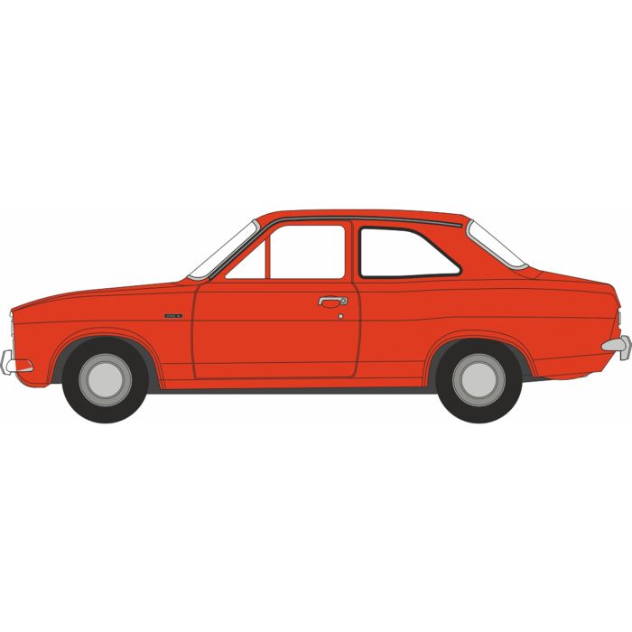 Oxford Diecast 76FE005 Ford Escort Mk1 Sunset Red 1:76 Scale