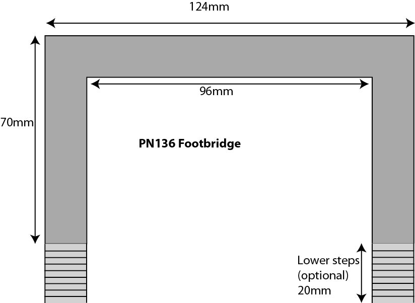 Metcalfe PN136 Footbridge Kit - N Scale