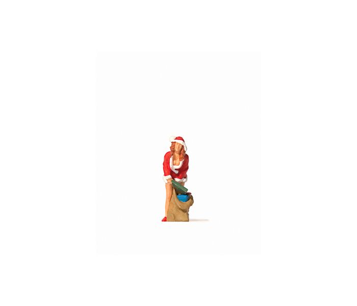 Preiser 29028 Christmas Girl With Toy Sack  - HO/OO Gauge