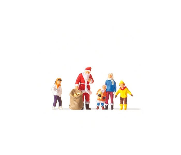 Preiser 29098 Father Christmas With Children Figure Set - HO/OO Gauge