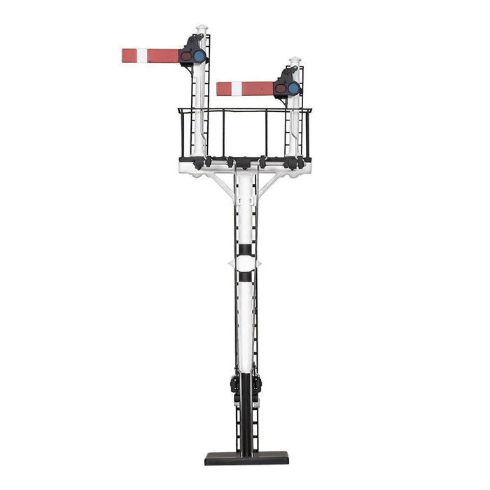 Dapol 4L-002-003 LMS Junction Signal -  Right Hand Junction with 2 Arms (right signal is the short post signal) - OO Scale