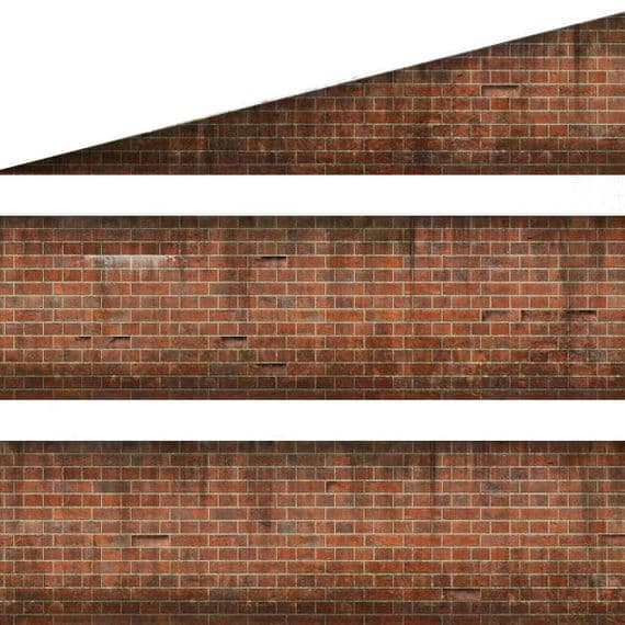 Scale Model Scenery TX258 Red Brick Platform Wall Facing, Pack of 5 Sheets- OO/HO Scale