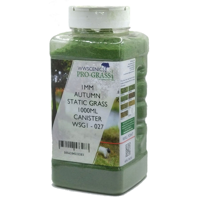WWScenics WSG1-027 1mm Autumn Static Grass 1000ML