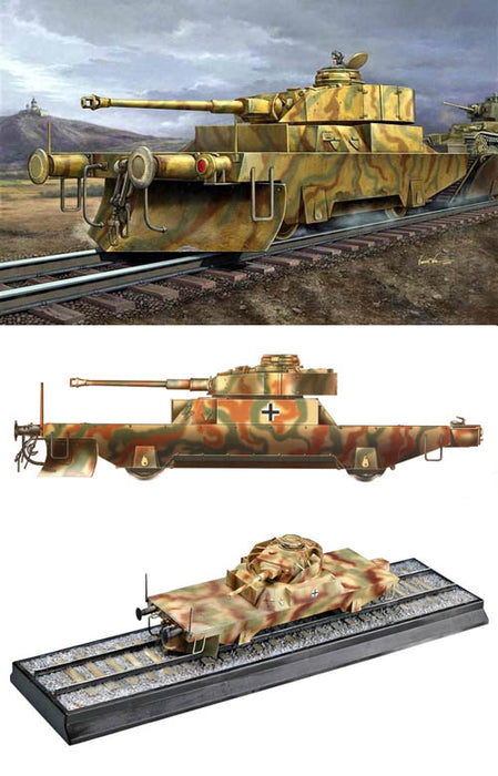 Trumpeter 00369 Panzerjagerwagen (Rail Mounted Tank) - Plastic Model Kit 1:35 Scale