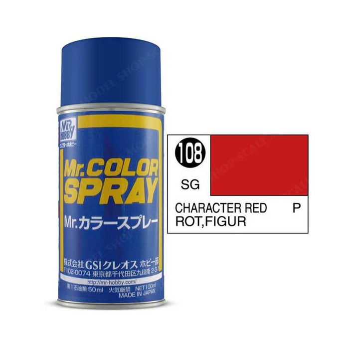Mr Colour Spray 108, Character Red- Not Available for Mail Order Due to Postal Restrictions