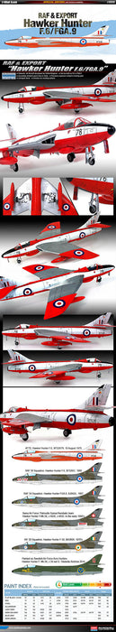 Academy 12312 RAF and Export Hawker Hunter F.6/FGA.9 Kit 1:48 Scale