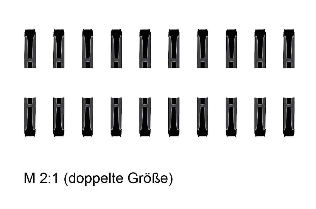 Busch 12369 Narrow Gauge - Isolated Fishplates for Narrow Gauge Track - 20 per pack (Busch Feldbahn Range)