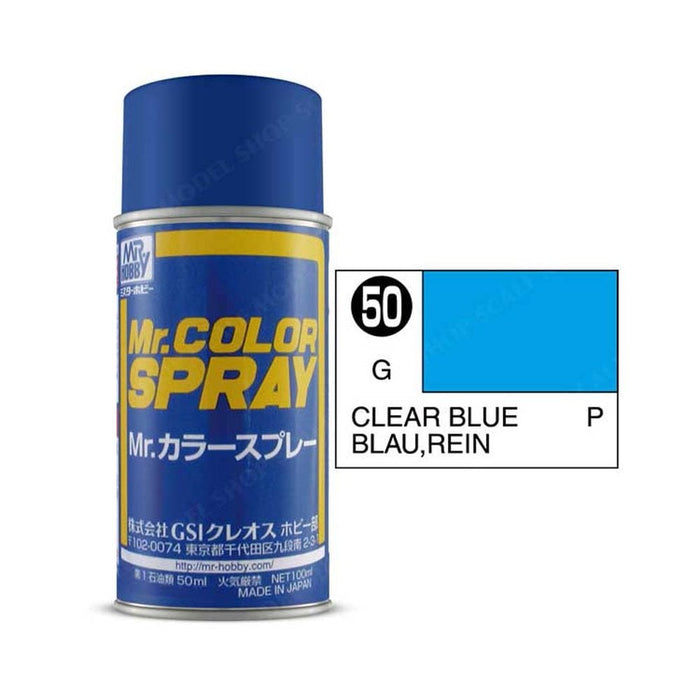 Mr Colour Spray 050, Clear Blue- Not Available for Mail Order Due to Postal Restrictions