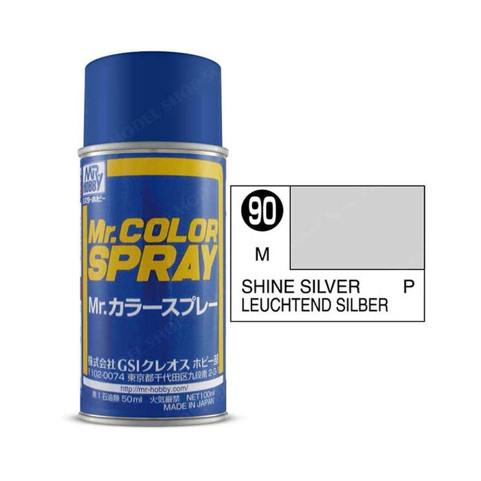 Mr Colour Spray 090, Shine Silver- Not Available for Mail Order Due to Postal Restrictions